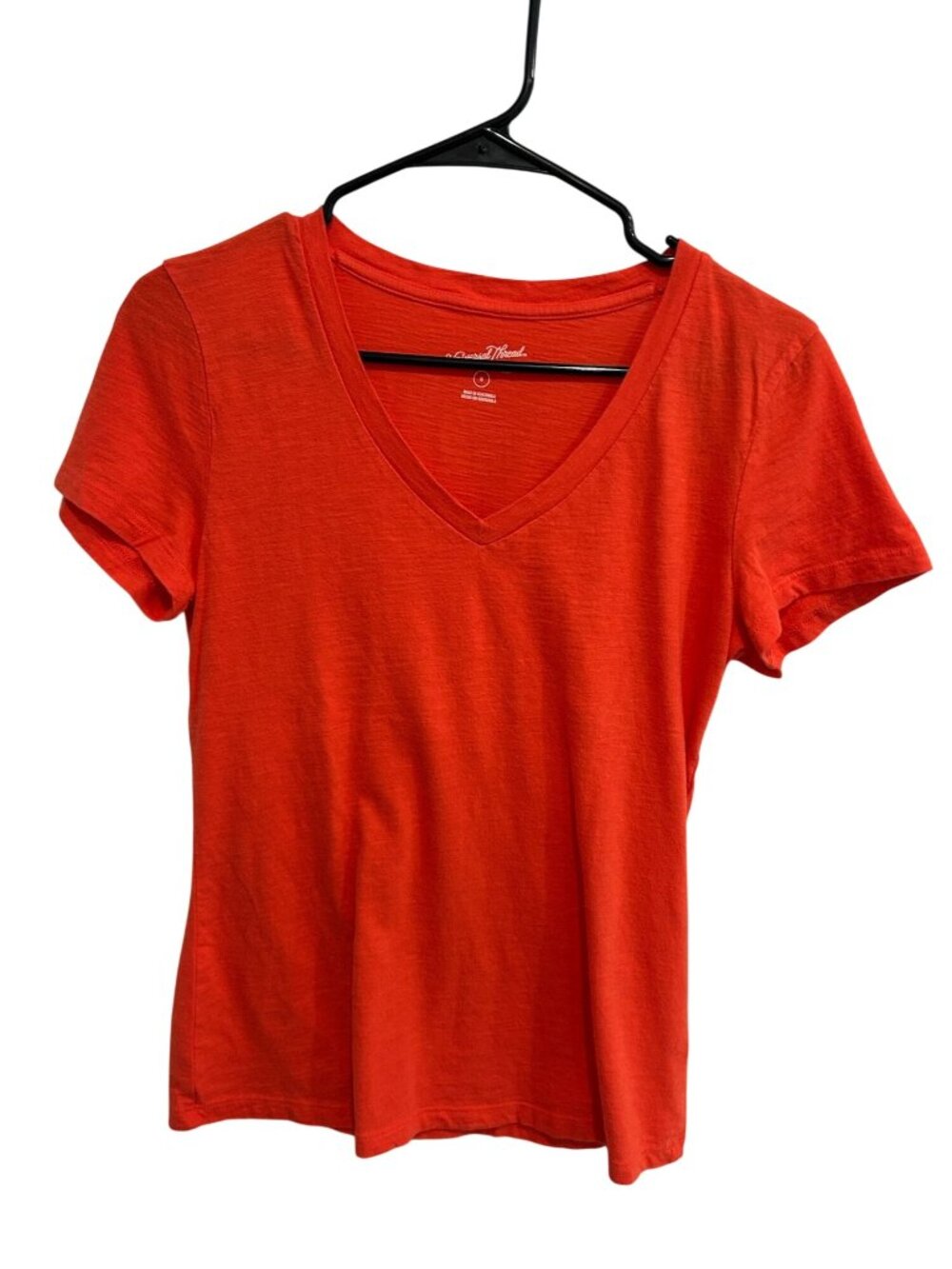 Universal Thread Small Orange V-Neck T-Shirt 100% Cotton Minimalist NWT